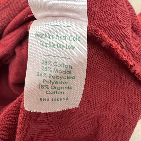 Marine Layer Pajama Women Small Red Striped One Piece Jumpsuit Henley Holiday - Picture 15 of 16